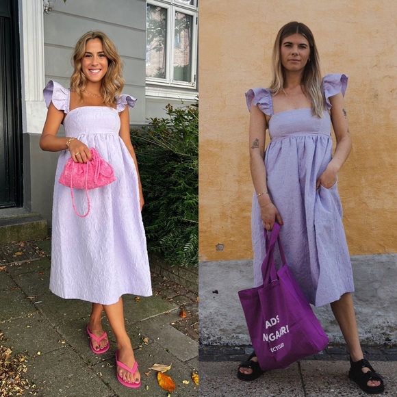 Baum Und Pferdgarten Dresses & Skirts - NWT Baum und Pferdgarten Ashaki Jacquard Midi Dress Saks Lavender